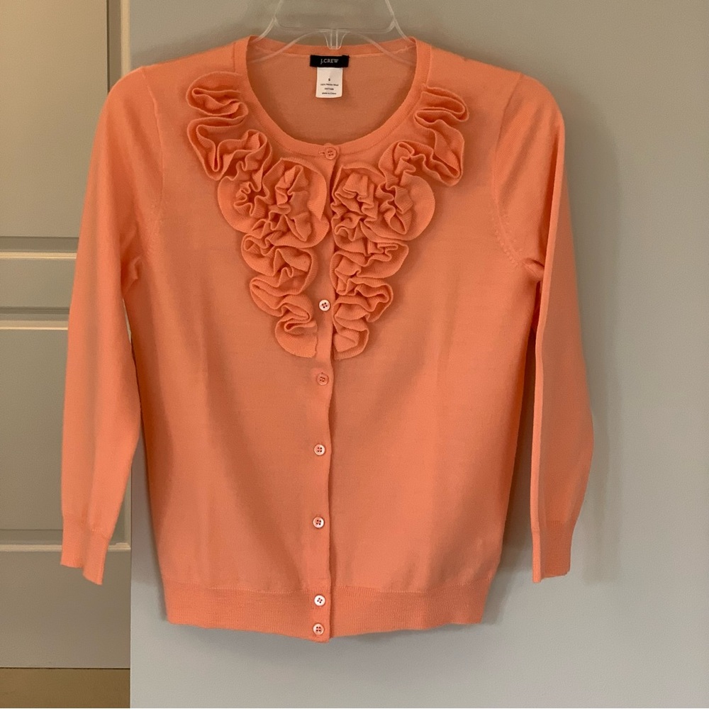 J Crew cardigan sweater with floral detail